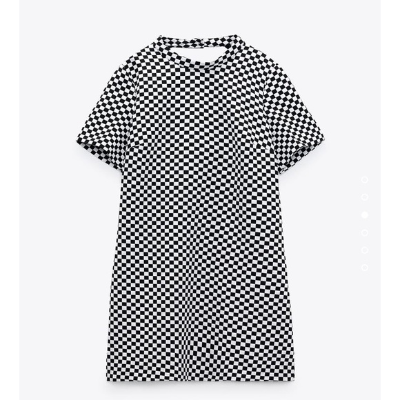 NWT Zara Checkered Short Backless dress Size Large Medium M/L - Picture 3 of 7